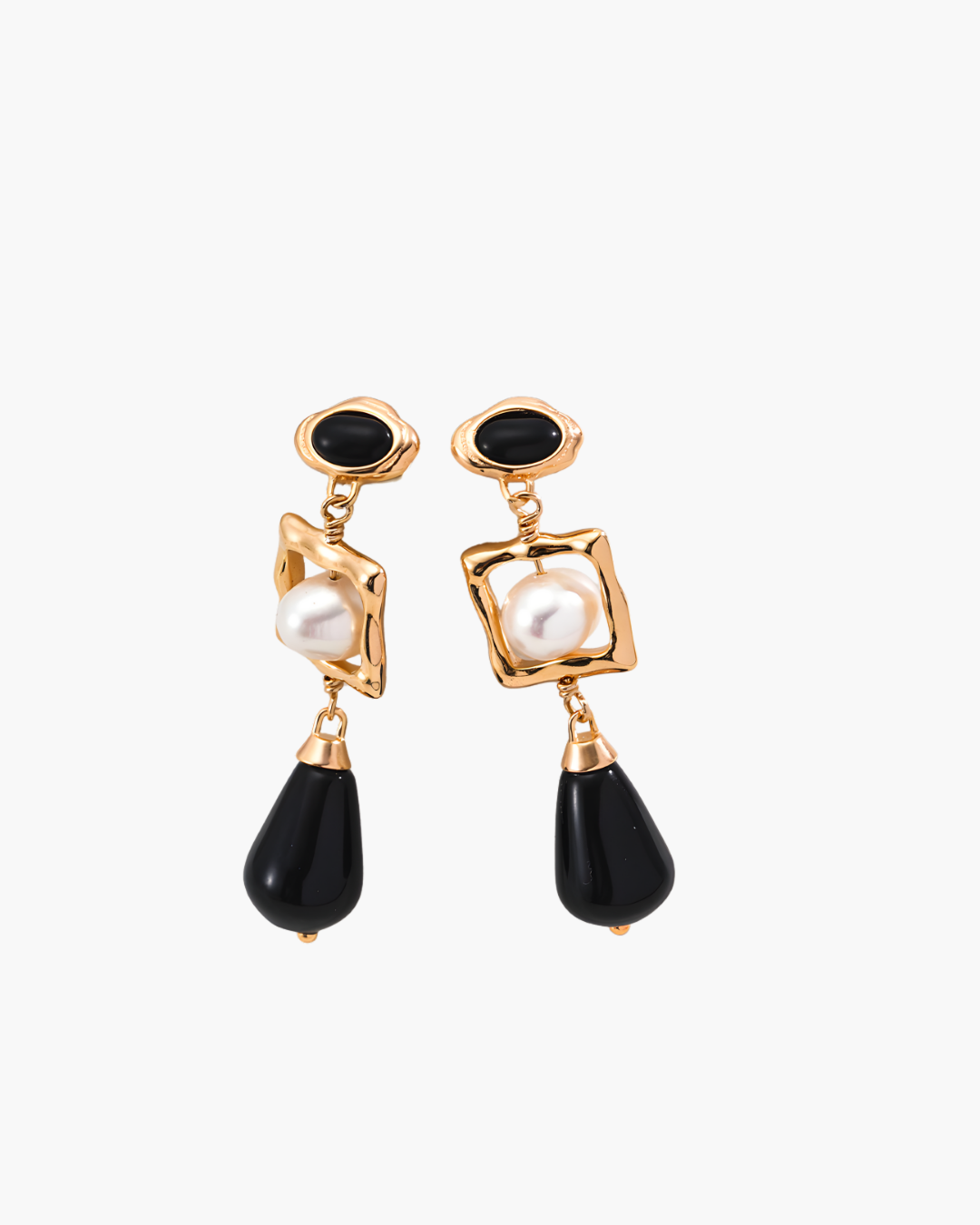 Noir Pearl Drop Earrings