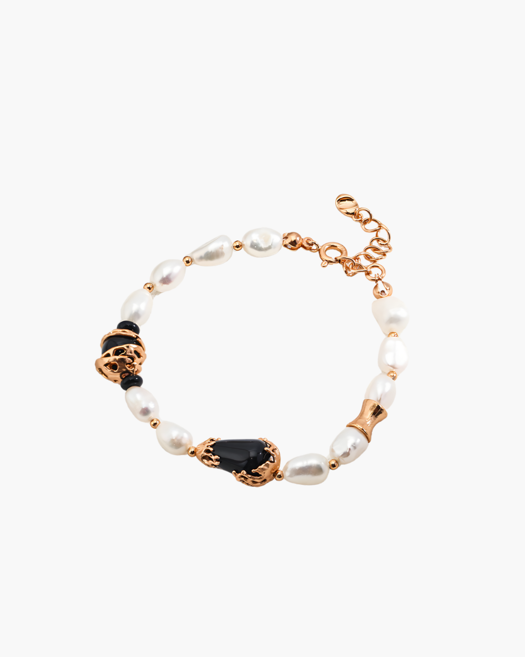 Noir Elegance Pearl Bracelet