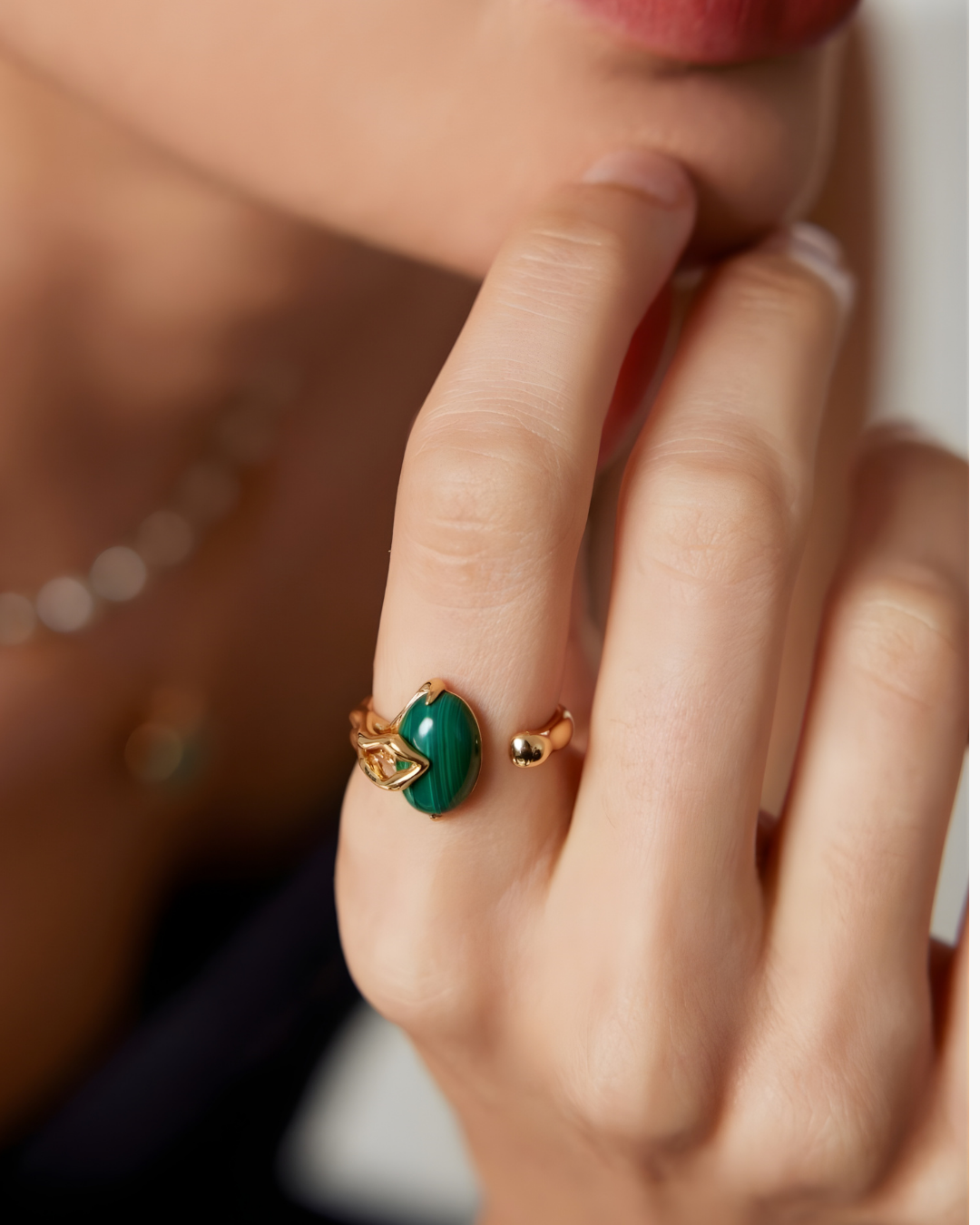 Malachite Aura Ring