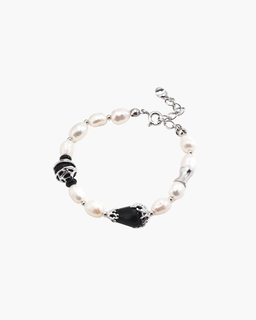 Noir Elegance Pearl Bracelet