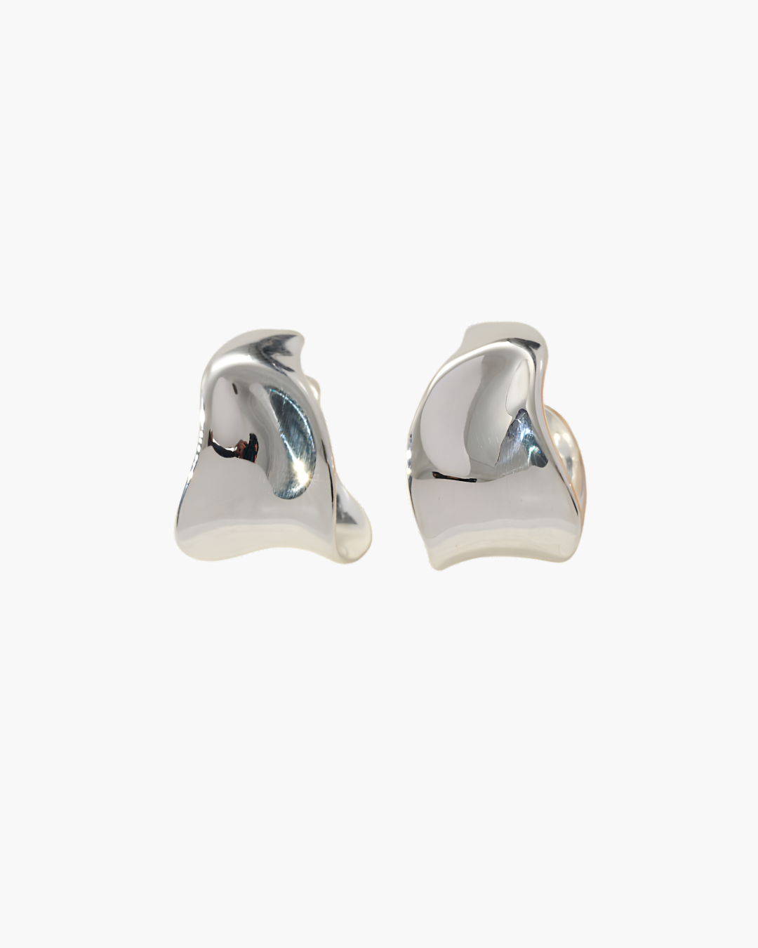 Melted Wave Stud Earrings